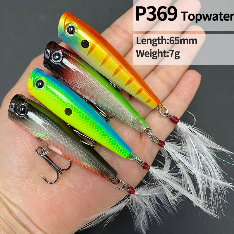 Fishing Lure Popper - 7g 65mm Topwater Popper Sea Lures