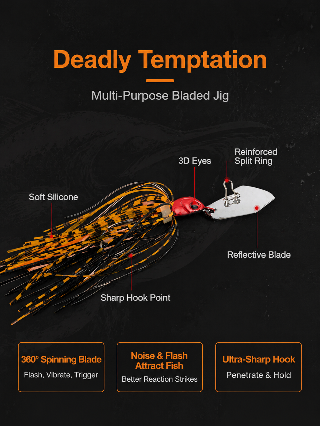 Spinnerbait Lure Set Silicone  - Fishing Lure Blade Bait 리뷰 및 가격