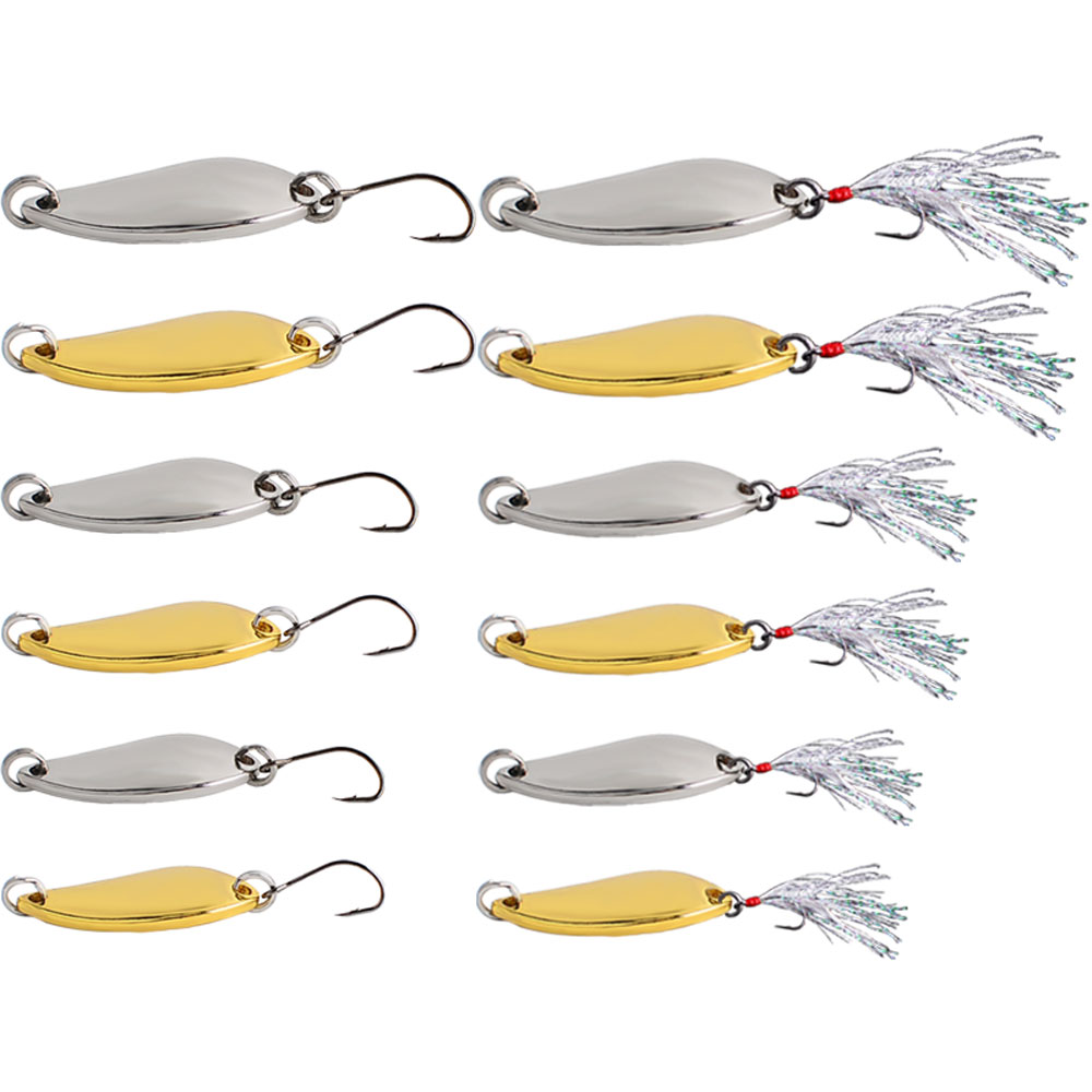 12pcs Metal Spoon Spinner Lure - Fishing Lure Crankbait 리뷰 및 가격