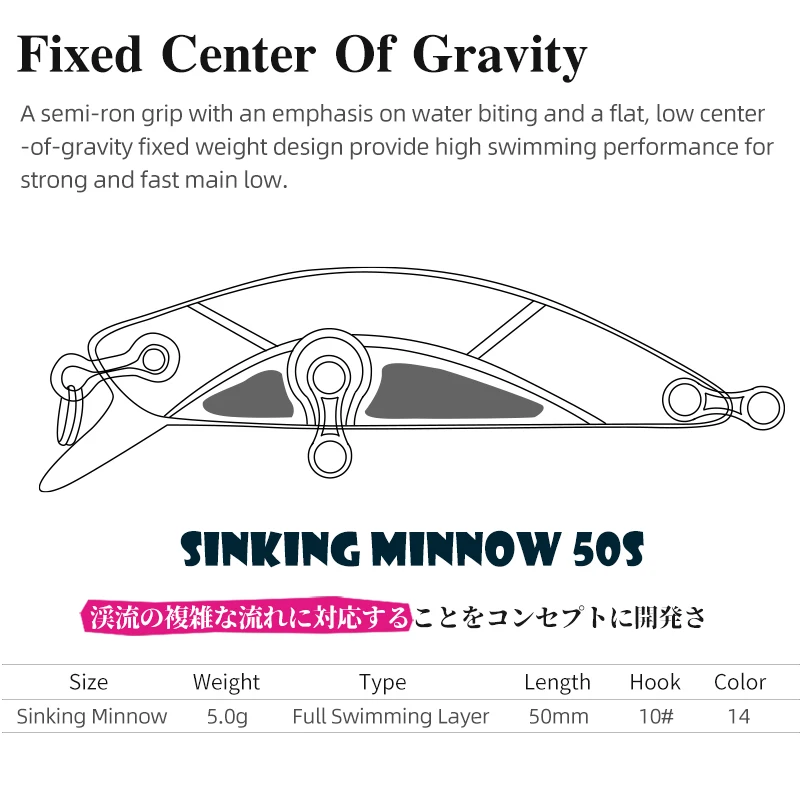 TSURINOYA Sinking Minnow Mini  - Fishing Lure Crankbait 리뷰 및 가격