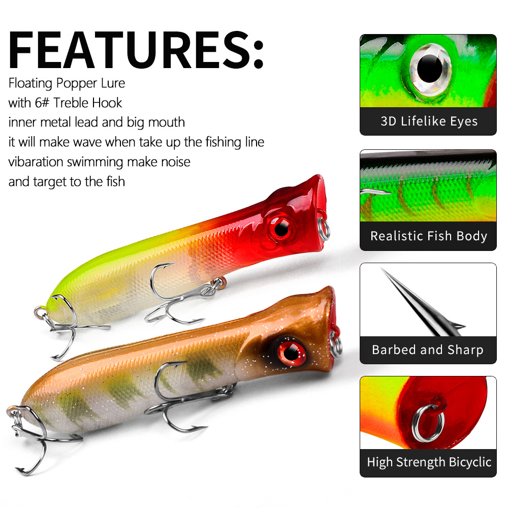 Topwater Popper Saltwater Fish - Fishing Lure Popper 리뷰 및 가격