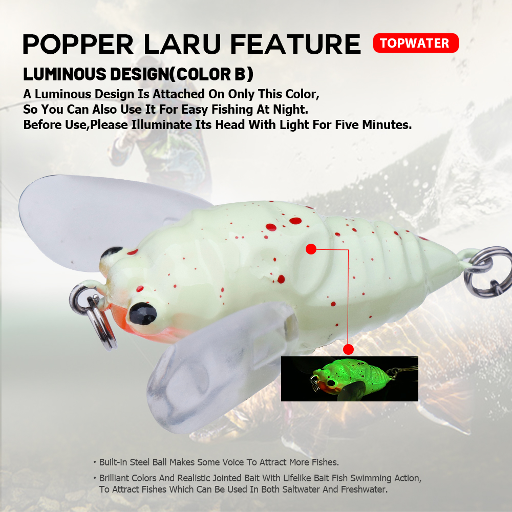 Agoie 6.5g 5cm Topwater Popper - Fishing Lure Popper 리뷰 및 가격
