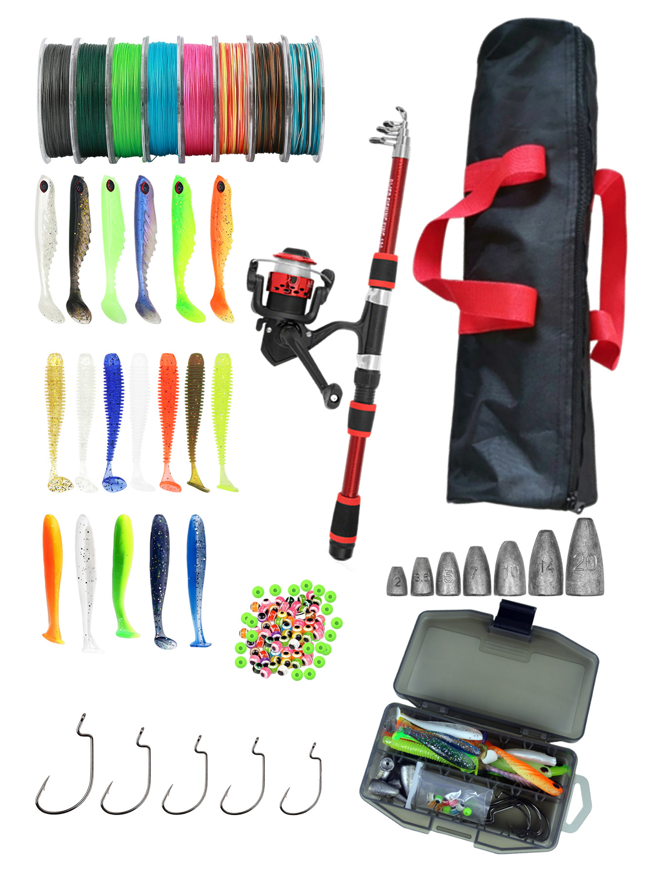 Fishing Rod Reel Combos Collap - Fishing Lure Making Kit 리뷰 및 가격