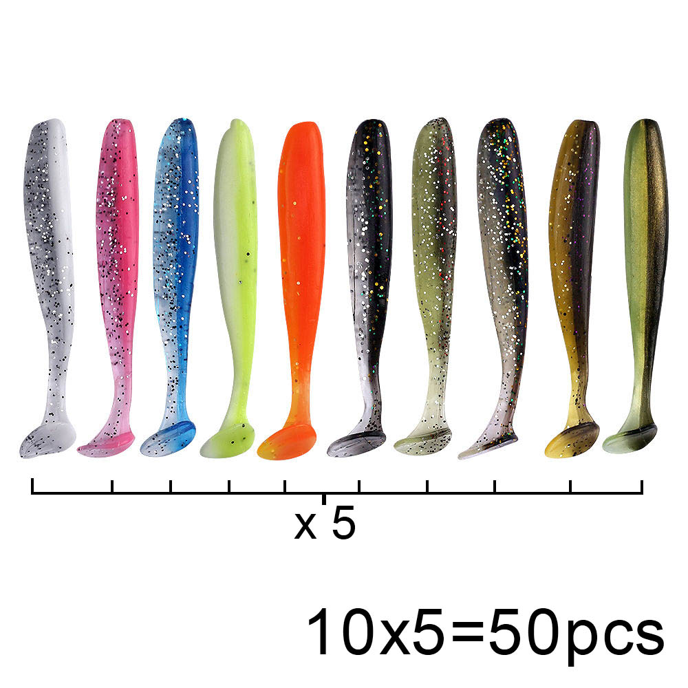 QXO 50 Pcs/Lot Swimbait Soft L - Fishing Lure Soft Plastic 리뷰 및 가격