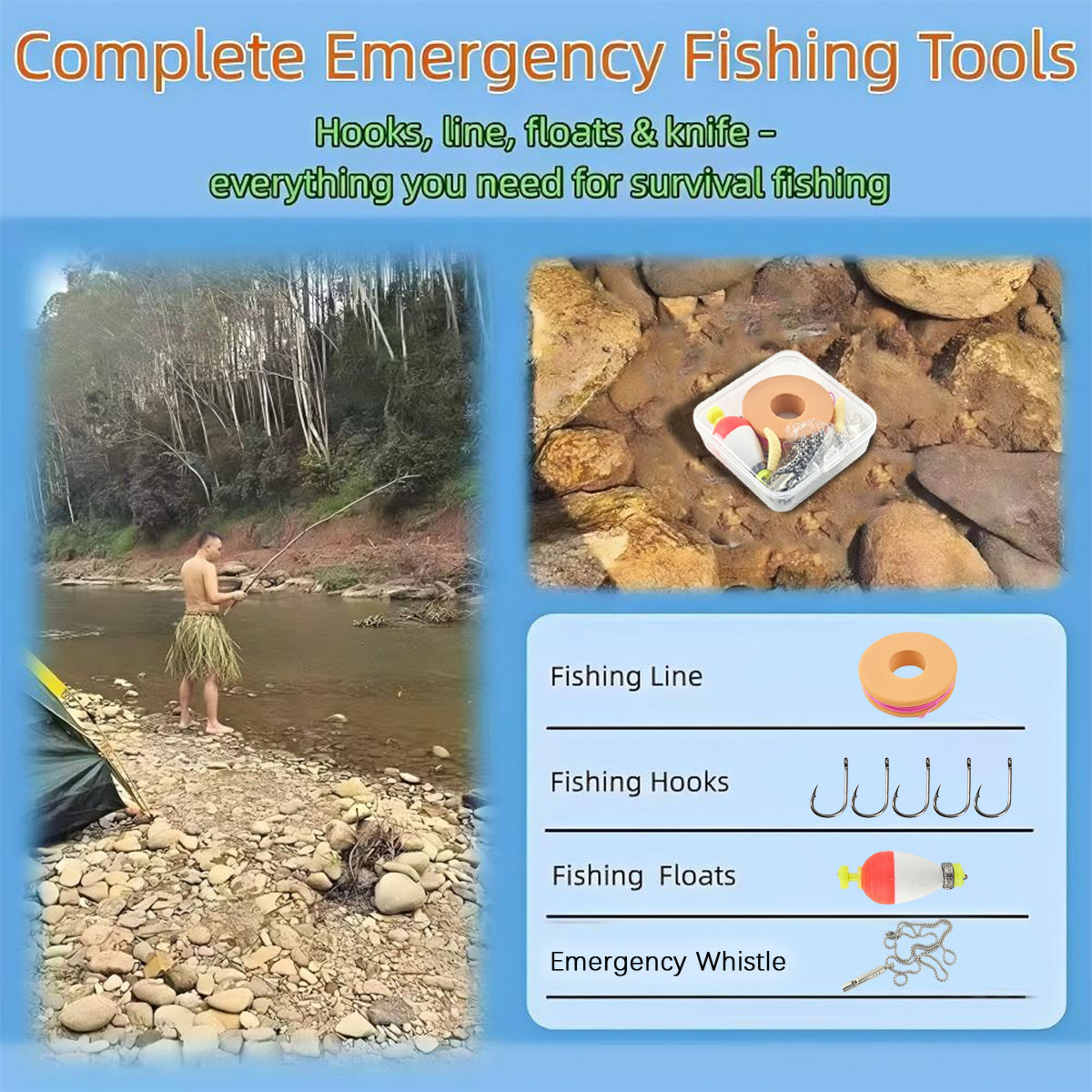 Portable Emergency Fishing Gea - Fishing Lure Box 리뷰 및 가격