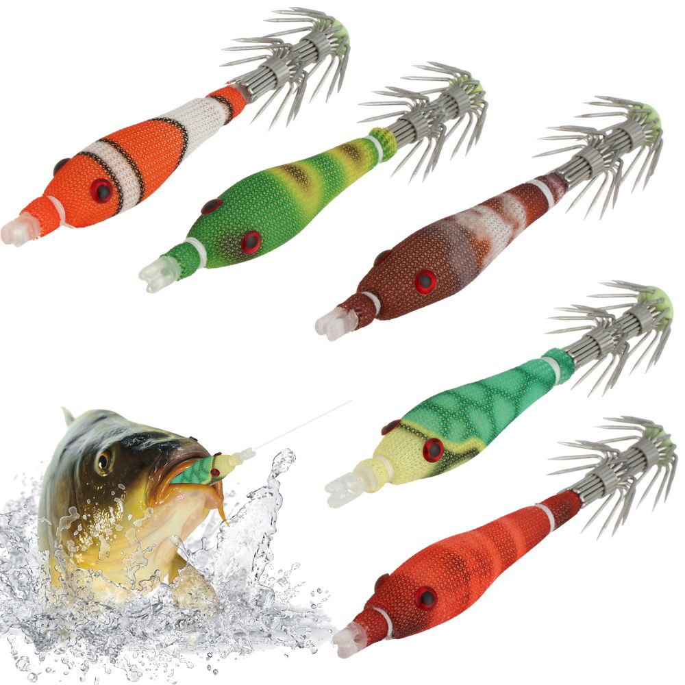 5pcs 60mm 3.3g Mini Squid Tata - Fishing Lure Soft Plastic 리뷰 및 가격