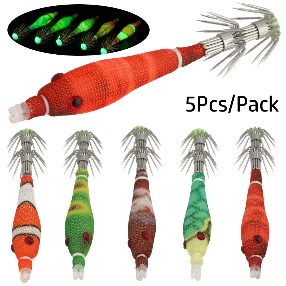 5pcs 60mm 3.3g Mini Squid Tata - Fishing Lure Soft Plastic 리뷰 및 가격